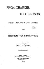 Cover of: From Chaucer to Tennyson by Henry A. Beers