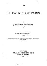 Cover of: The theatres of Paris by Brander Matthews