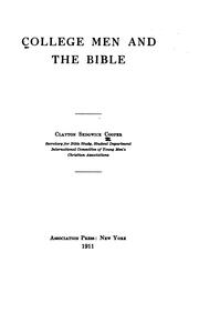 Cover of: College men and the Bible