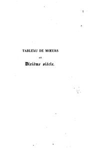 Cover of: Tableau de mœurs au dixième siècle by Gabriel Peignot