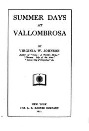 Cover of: Summer days at Vallombrosa by Virginia Wales Johnson