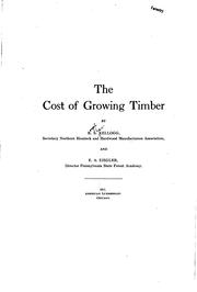 The cost of growing timber by Royal Shaw Kellogg