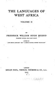 Cover of: The languages of West Africa ...