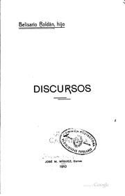 Cover of: Discursos.