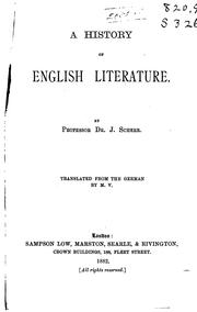 Cover of: A history of English literature