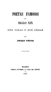 Cover of: Poetas famosos del siglo XIX, sus vidas y sus obras