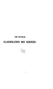 Cover of: Une nouvelle classification des sciences by Antoine Charma