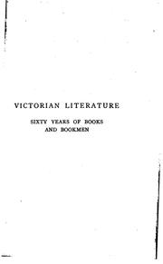 Cover of: Victorian literature.: Sixty years of books and bookmen