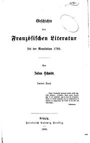 Cover of: Geschichte der französischen Literatur seit der Revolution 1789.