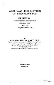 Who was the mother of Franklin's son by Charles Henry Hart