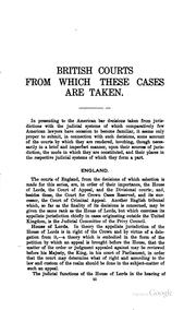 Cover of: British ruling cases from courts of Great Britain, Canada, Ireland, Australia and other divisions of the British empire, extensively annotated.