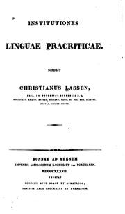 Cover of: Institutiones linguae practicae.