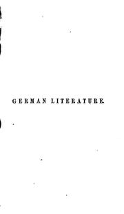 Cover of: German literature.