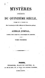 Cover of: Mystères inédits du quinzième siècle by Achille Jubinal