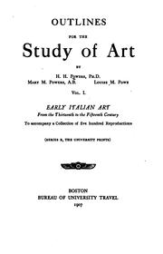 Cover of: Outlines for the study of art by H. H. Powers