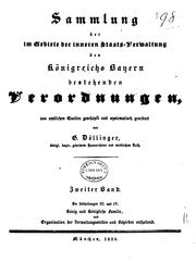 Cover of: Sammlung der im Gebiete der inneren Staats-Verwaltung des Königreichs Bayern bestehenden Verordnungen