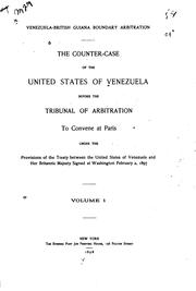 Cover of: Venezuela-British Guiana boundary arbitration. by Venezuela.