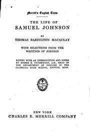 Cover of: Life of Samuel Johnson by Thomas Babington Macaulay
