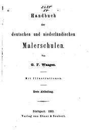 Cover of: Handbuch der deutschen und niederländsichen Malerschulen