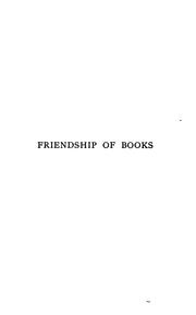 Cover of: The friendship of books by Scott, Temple