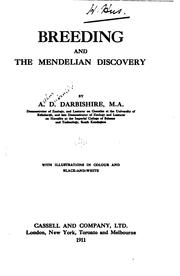 Cover of: Breeding and the Mendelian discovery by A. D. Darbishire, A. D. Darbishire