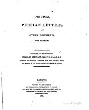 Cover of: Original Persian letters: and other documents, with facsimiles
