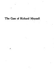 Cover of: The case of Richard Meynell