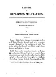 Cover of: Recueil de diplômes militaires