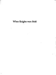 Cover of When knights were bold