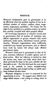 Cover of: Woman's part in government: whether she votes or not