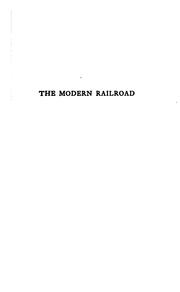 Cover of: modern railroad