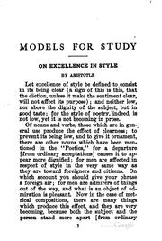 Cover of: Models for study