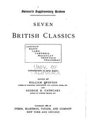 Cover of: Swinton's supplementary readers by William Swinton