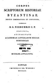 Cover of: Corpus scriptorum historiae byzantinae