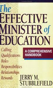 Cover of: The effective minister of education: a comprehensive handbook