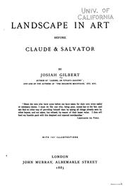 Cover of: Landscape in art before Claude and Salvator