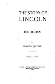 Cover of: The story of Lincoln, for children.