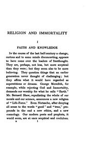 Cover of: Religion and immortality