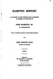 Hampton history by John Hampton Doan