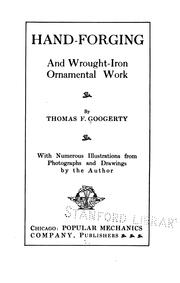 Cover of: Hand-Forging and Wrought-Iron Ornamental Work