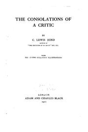 Cover of: The consolations of a critic