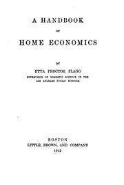Cover of: A handbook of home economics