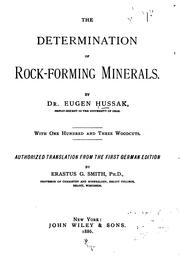 Cover of: The determination of rock-forming minerals. by Eugen Hussak