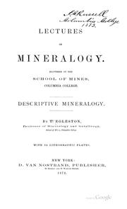 Cover of: Lectures on mineralogy.