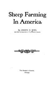 Cover of: Sheep farming in America.