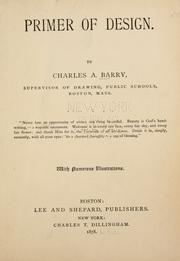 Cover of: Primer of design. by Charles Alfred Barry