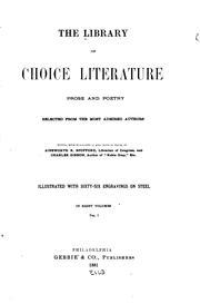 Cover of: The library of choice literature: prose and poetry selected from the most admired authors
