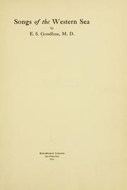 Songs of the Western sea by E. S. Goodhue