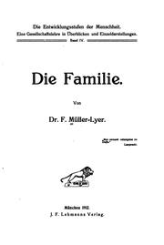 Cover of: Die Familie.