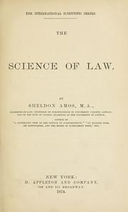 Cover of: The science of law.